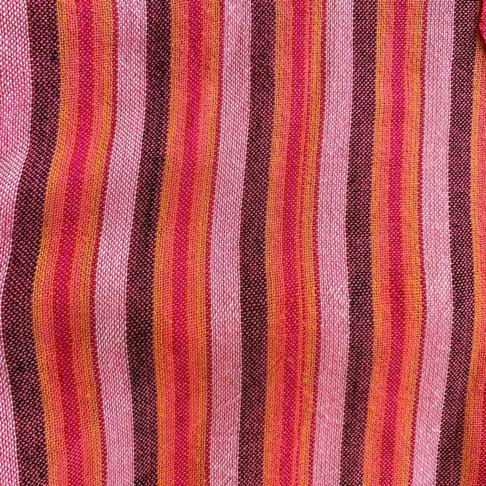 Hooded Stripped linen long sleeve shirt - Picture 3 of 4